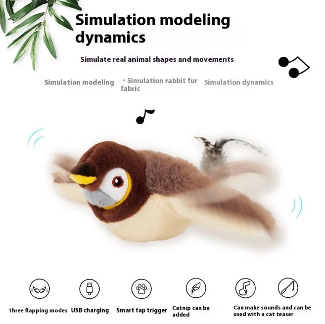 Flapping Bird Cat  Toy